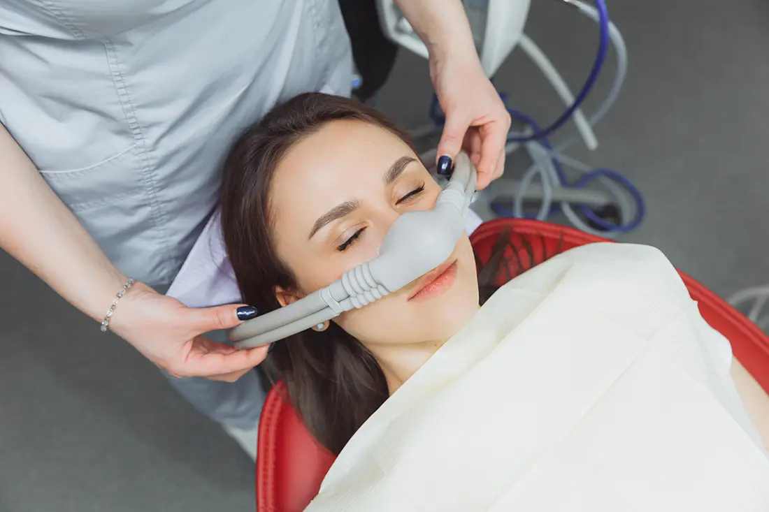 Leawood patient receiving dental sedation