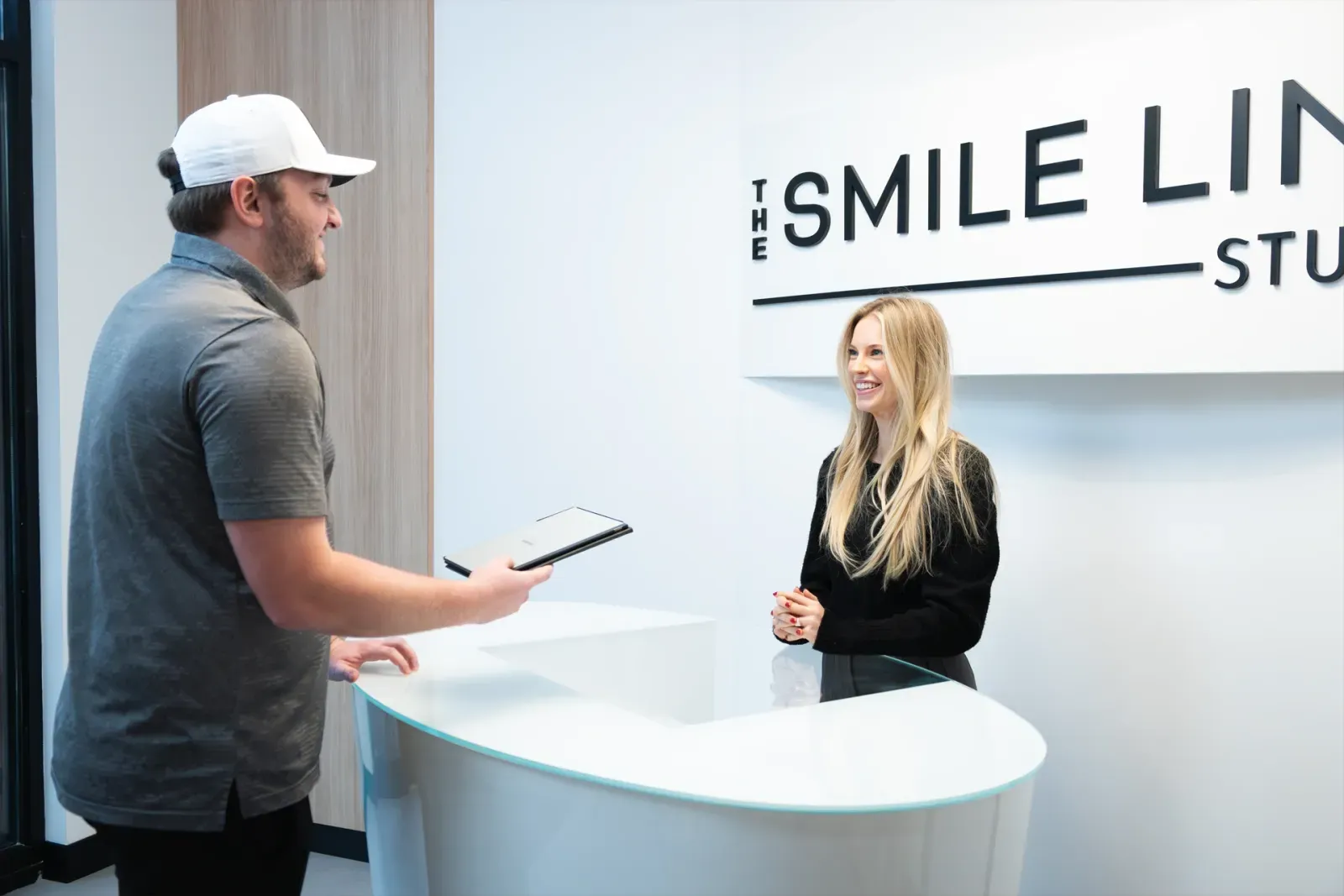 Patient registering for dental care