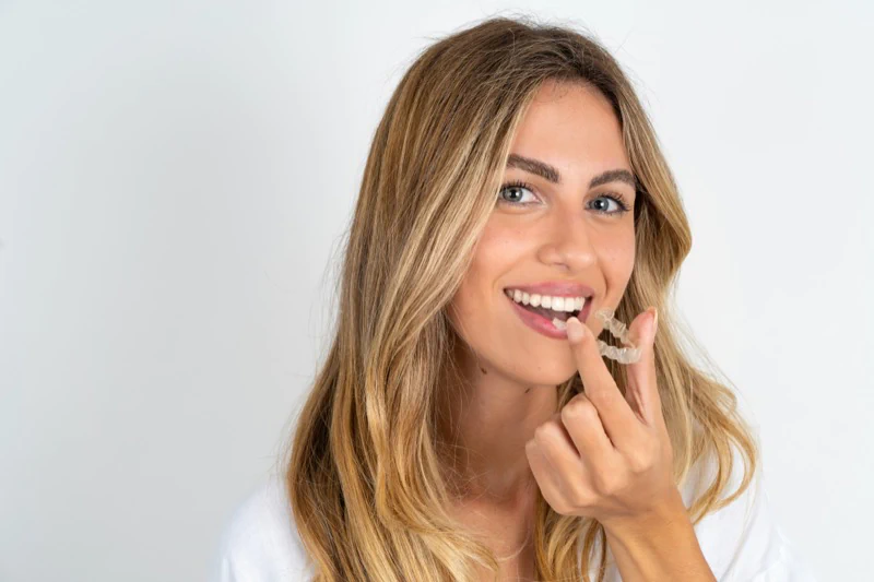 patient with aligner